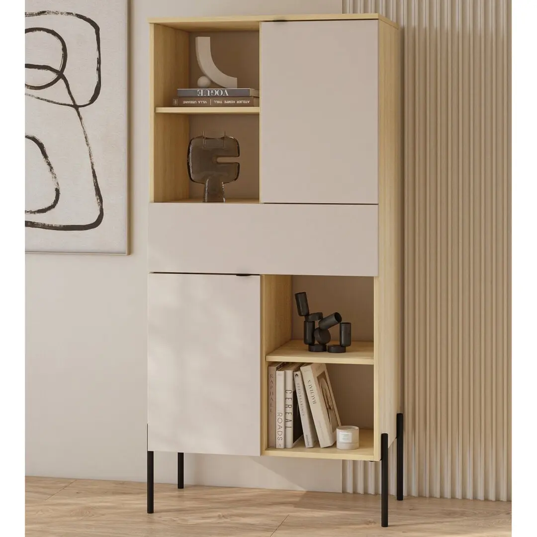 Dulap combinat Helvetia ORE 24LKOG42 (Lindberg Oak/Cashmere)