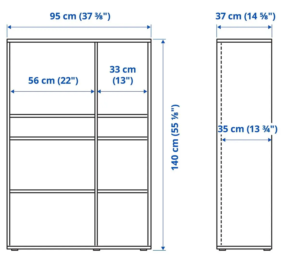 Bufet Ikea Vihals 190x37x140 (Alb)