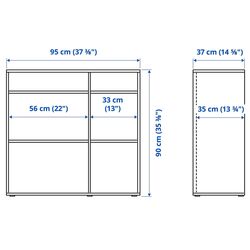Vitrina Ikea Vihals 285x37x90 (Alb) Thumb