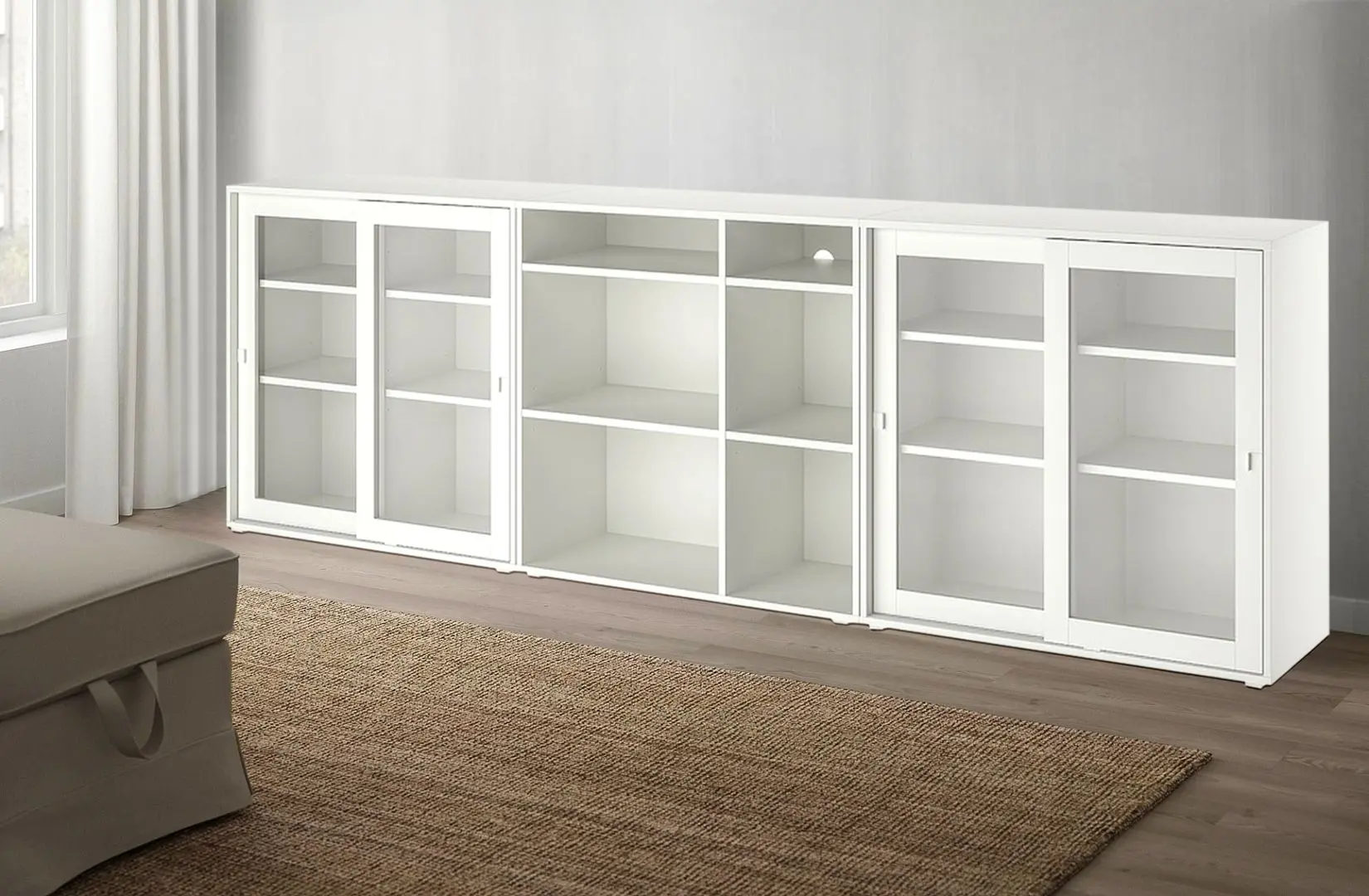 Vitrina Ikea Vihals 285x37x90 (Alb)