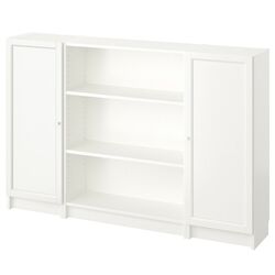 Книжный комод Ikea Billy/Oxberg 160x106 (Белый)