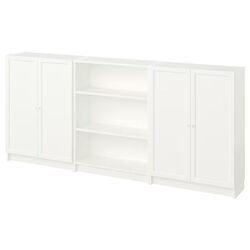 Книжный комод Ikea Billy/Oxberg 240x106 (Белый)