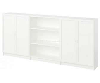 Книжный комод Ikea Billy/Oxberg 240x106 (Белый)