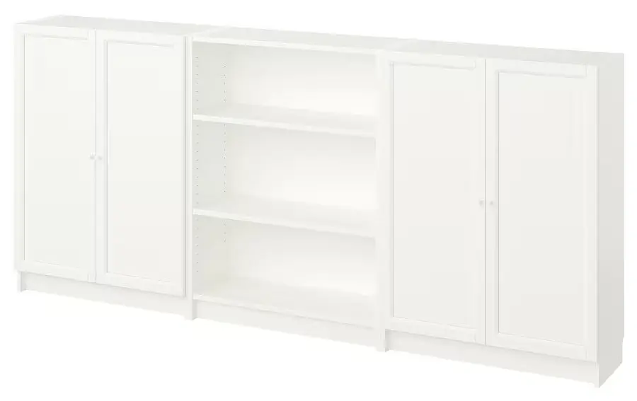 Biblioteca Ikea Billy/Oxberg 240x106 (Alb)