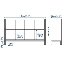 Etajera Ikea Kallax 147x94 (Negru-Maro) Thumb