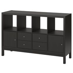 Etajera Ikea Kallax 147x94 (Negru-Maro) Thumb