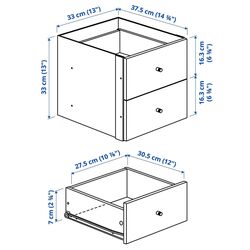 Etajera Ikea Kallax 147x94 (Negru-Maro) Thumb
