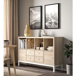 Стеллаж Ikea Kallax 147x94 (Под Дуб Беленый)