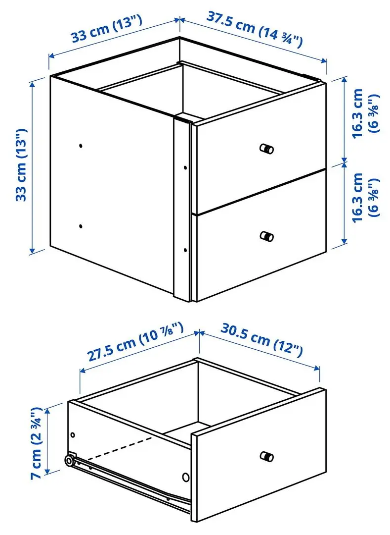 Стеллаж Ikea Kallax 147x94 (Под Дуб Беленый)