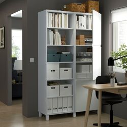 Biblioteca Ikea Besta usi 120x42x202 (Alb/Vasterviken Alb) Thumb