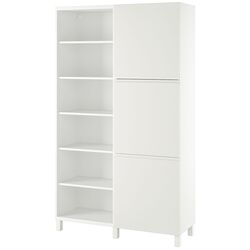 Biblioteca Ikea Besta usi 120x42x202 (Alb/Vasterviken Alb)