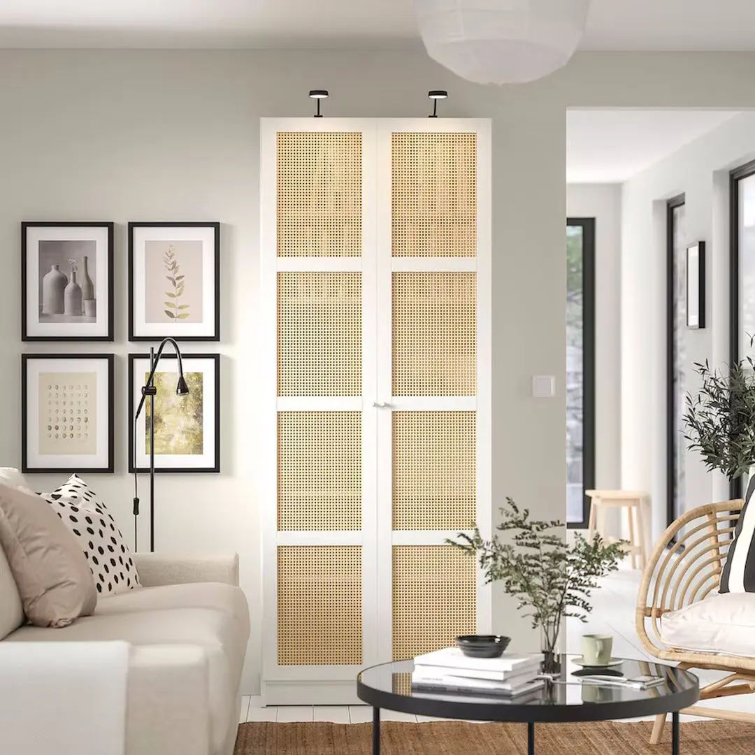 Книжный шкаф Ikea Billy/Hogadal дверцы 80x30x202 (Белый) - 4