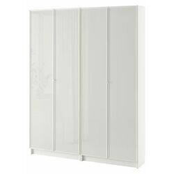 Biblioteca Ikea Billy/Hogbo 160x30x202 (Alb/Sticla)