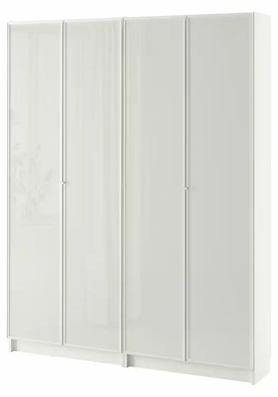 Biblioteca Ikea Billy/Hogbo 160x30x202 (Alb/Sticla)