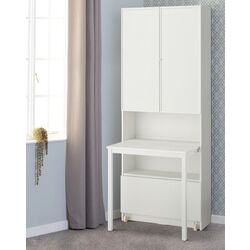 Книжный шкаф Ikea Billy/Hogbo со столом/ящиком 80x202 (Белый)