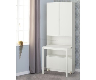 Книжный шкаф Ikea Billy/Hogbo со столом/ящиком 80x202 (Белый)