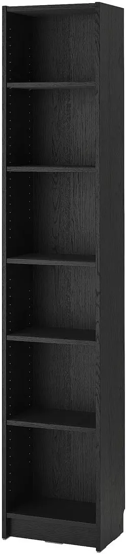 Bibliotecă Ikea Billy/Hogbo usi sticla 40x30x202 (Negru Aspect Stejar)