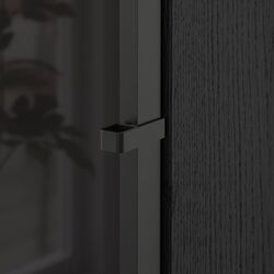 Bibliotecă Ikea Billy/Hogbo usi sticla 40x30x202 (Negru Aspect Stejar) Thumb