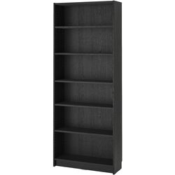 Bibliotecă Ikea Billy/Hogbo usi sticla 80x30x202 (Negru Aspect Stejar) Thumb