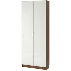 Шкаф Ikea Billy/Morliden 80x30x202 (Коричневый/Ясеневый Шпон)