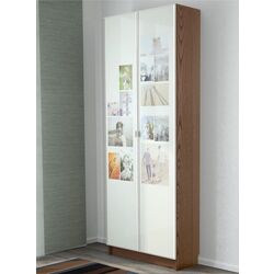 Шкаф Ikea Billy/Morliden 80x30x202 (Коричневый/Ясеневый Шпон) Thumb