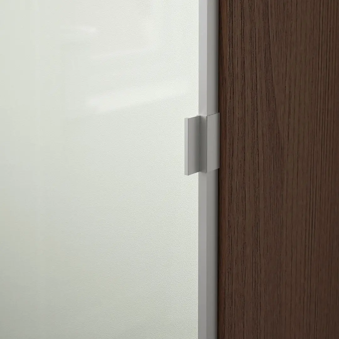 Dulap Ikea Billy/Morliden cu usa sticla 40x30x106 (Maro/Furnir Frasin) - 3