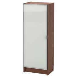Dulap Ikea Billy/Morliden cu usa sticla 40x30x106 (Maro/Furnir Frasin)