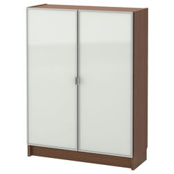 Dulap Ikea Billy/Morliden usi de sticla 80x30x106 (Maro Furnir Frasin)