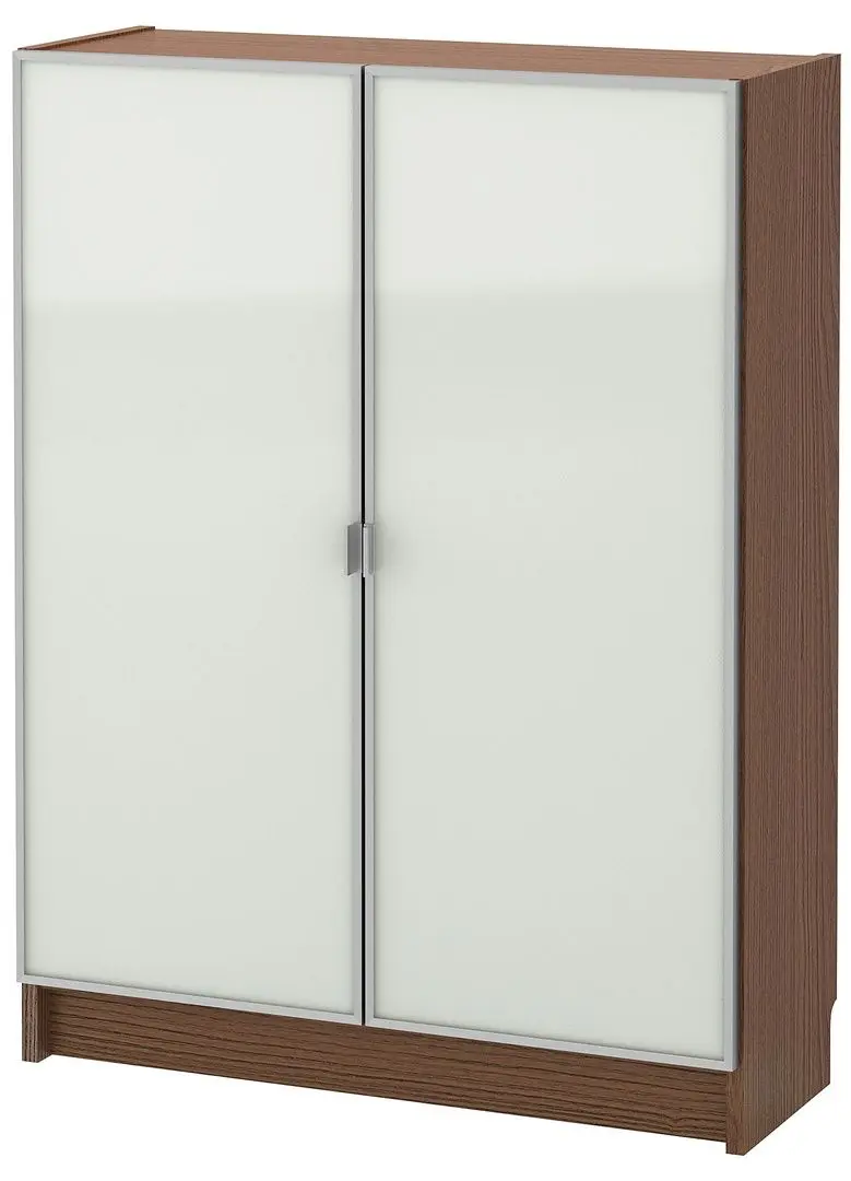 Dulap Ikea Billy/Morliden usi de sticla 80x30x106 (Maro Furnir Frasin)