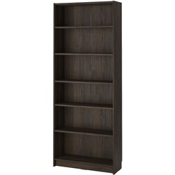 Bibliotecă Ikea Billy/Oxberg 2 usi panou-sticla/2 usi sticla 160x30x202 (Maro inchis Aspect Stejar) Thumb