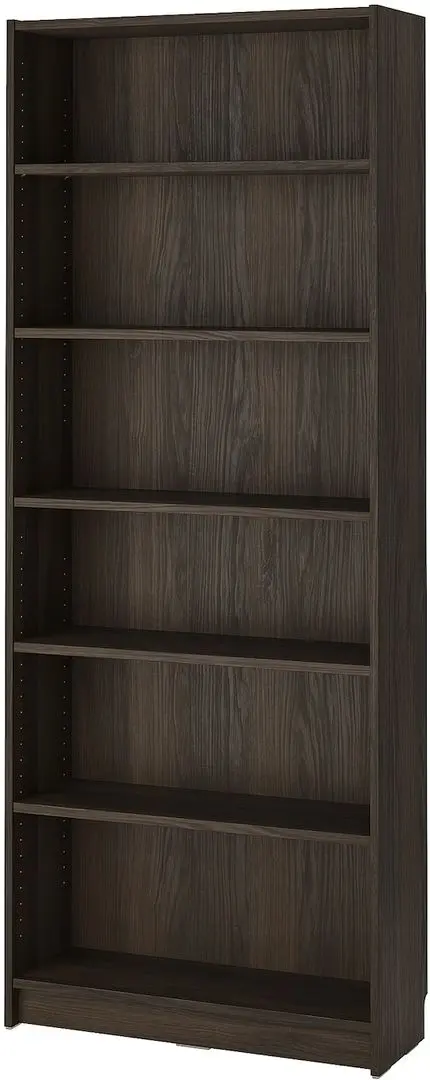 Bibliotecă Ikea Billy/Oxberg 2 usi panou-sticla/2 usi sticla 160x30x202 (Maro inchis Aspect Stejar)