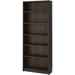Bibliotecă Ikea Billy/Oxberg 4 usi panou-sticla 160x30x202 (Maro inchis Aspect Stejar) Thumb