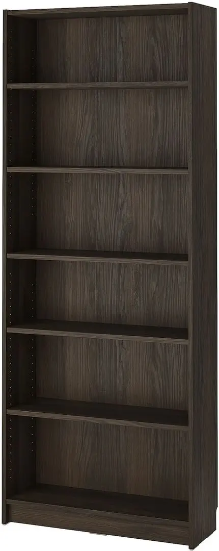 Bibliotecă Ikea Billy/Oxberg 4 usi panou-sticla 160x30x202 (Maro inchis Aspect Stejar)