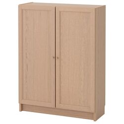 Dulap mic Ikea Billy/Oxberg usi 80x30x106 (Furnir Stejar/Alb)