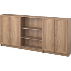 Bibliotecă Ikea Billy/Oxberg usi/rafturi deschise 240x30x106 (Aspect Stejar) Thumb