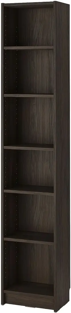 Bibliotecă Ikea Billy/Oxberg usi panou-sticla 120x30x202 (Maro inchis Aspect Stejar)