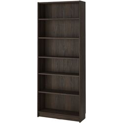 Bibliotecă Ikea Billy/Oxberg usi panou-sticla 80x30x237 (Maro inchis Aspect Stejar) Thumb