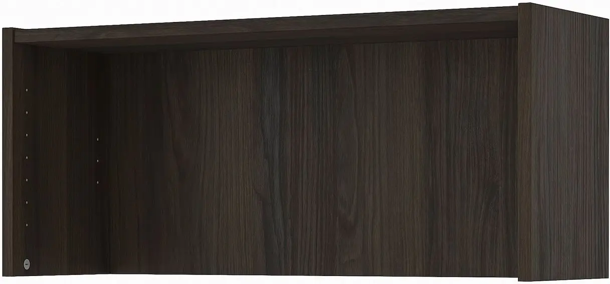 Bibliotecă Ikea Billy/Oxberg usi panou-sticla 80x30x237 (Maro inchis Aspect Stejar)