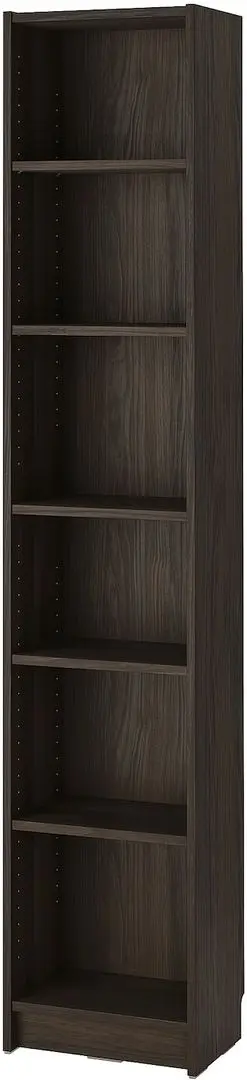 Bibliotecă Ikea Billy/Oxberg usi panou-sticla/usi sticla/unitate suplimentara 120x30x237 (Maro inchis Aspect Stejar)