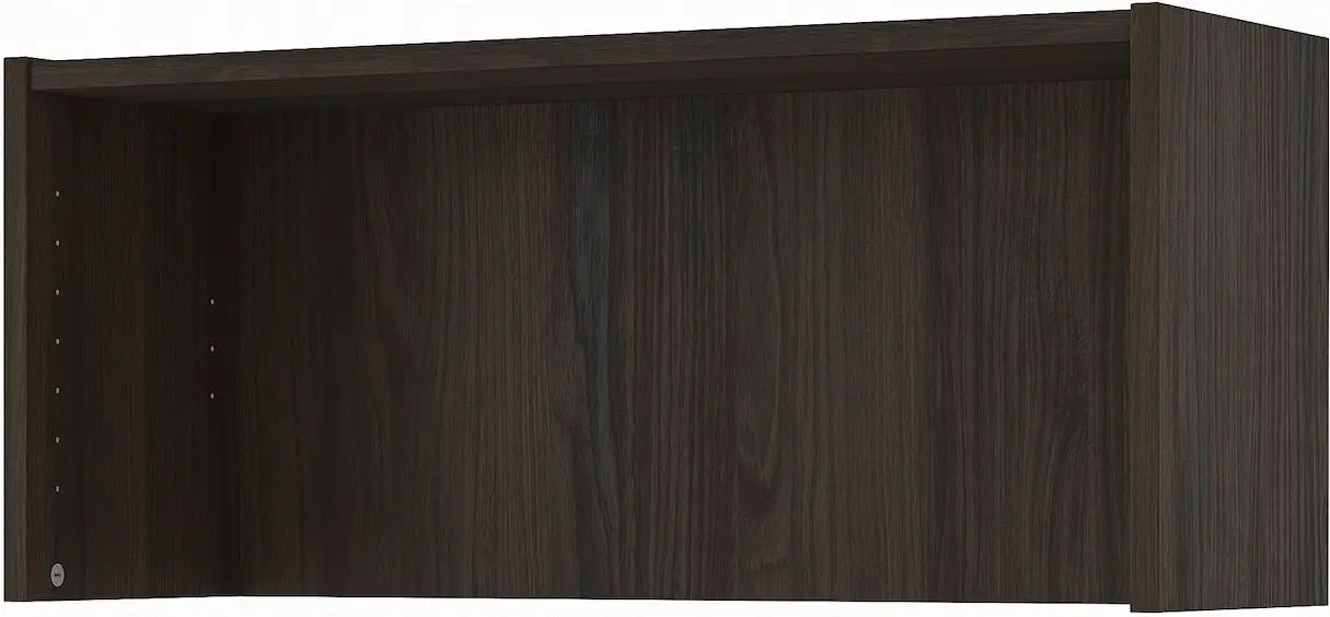 Bibliotecă Ikea Billy/Oxberg usi panou-sticla/usi sticla/unitate suplimentara 120x30x237 (Maro inchis Aspect Stejar)