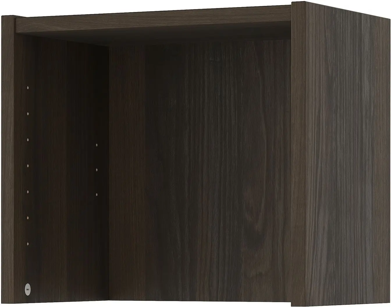 Bibliotecă Ikea Billy/Oxberg usi panou-sticla/usi sticla/unitate suplimentara 120x30x237 (Maro inchis Aspect Stejar)