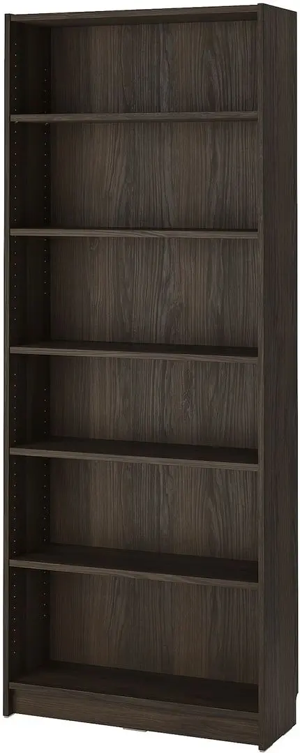 Bibliotecă Ikea Billy/Oxberg panou/usi panou-sticla/rafturi deschise 160x30x202 (Maro inchis Aspect Stejar)