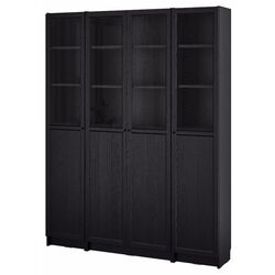 Biblioteca Ikea Billy/Oxberg panou/usi sicla 160x30x202 (Negru Aspect Stejar) Thumb