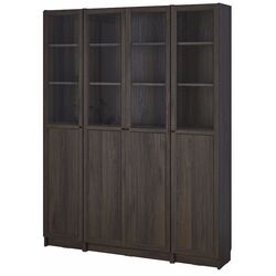 Biblioteca Ikea Billy/Oxberg panou/usi sicla 160x30x202 (Maro Inchis Aspect Stejar) Thumb