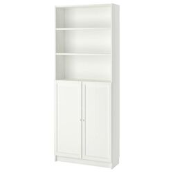Etajera Ikea Billy/Oxberg cu usi 80x30x202 (Alb)
