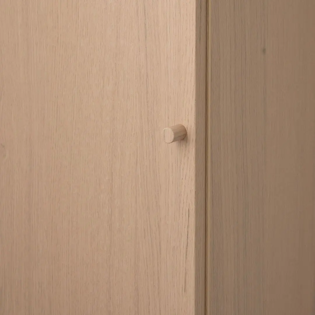 Шкафчик Ikea Billy/Oxberg с дверцей 40x30x106 (Дубовый Шпон/Белый) - 2