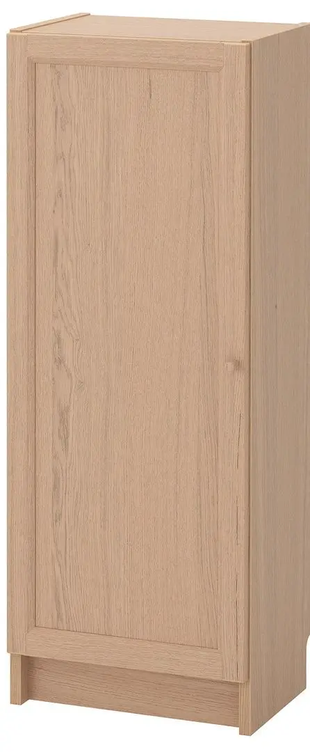 Шкафчик Ikea Billy/Oxberg с дверцей 40x30x106 (Дубовый Шпон/Белый)
