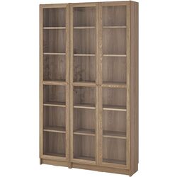 Bibliotecă Ikea Billy/Oxberg usi sticla 120x30x202 (Aspect Stejar) Thumb