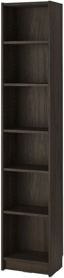 Bibliotecă Ikea Billy/Oxberg usi sticla 120x30x202 (Maro inchis Aspect Stejar)