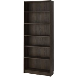 Bibliotecă Ikea Billy/Oxberg usi sticla 120x30x202 (Maro inchis Aspect Stejar) Thumb